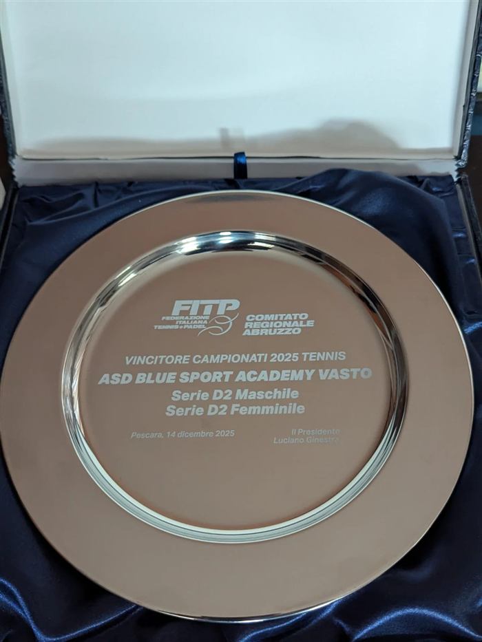 Targa FITP Comitato Regionale Abruzzo: vincitore Campionati 2025 Tennis, ASD Blue Sport Academy Vasto, Serie D2 maschile e femminile